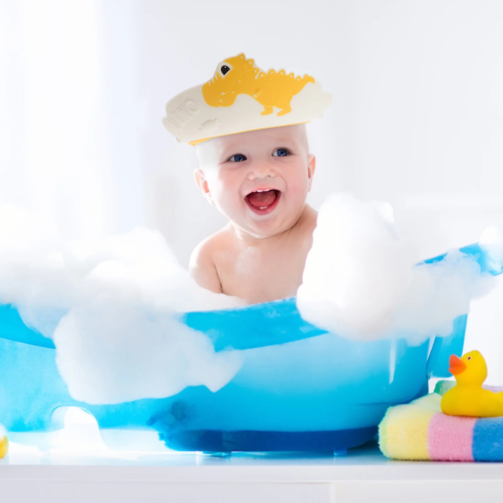 

Kids Hair Washing Shield Dinosaur Toddler Bath Hat Portable and Simple to Use Fashion Design for Fun Bath Time