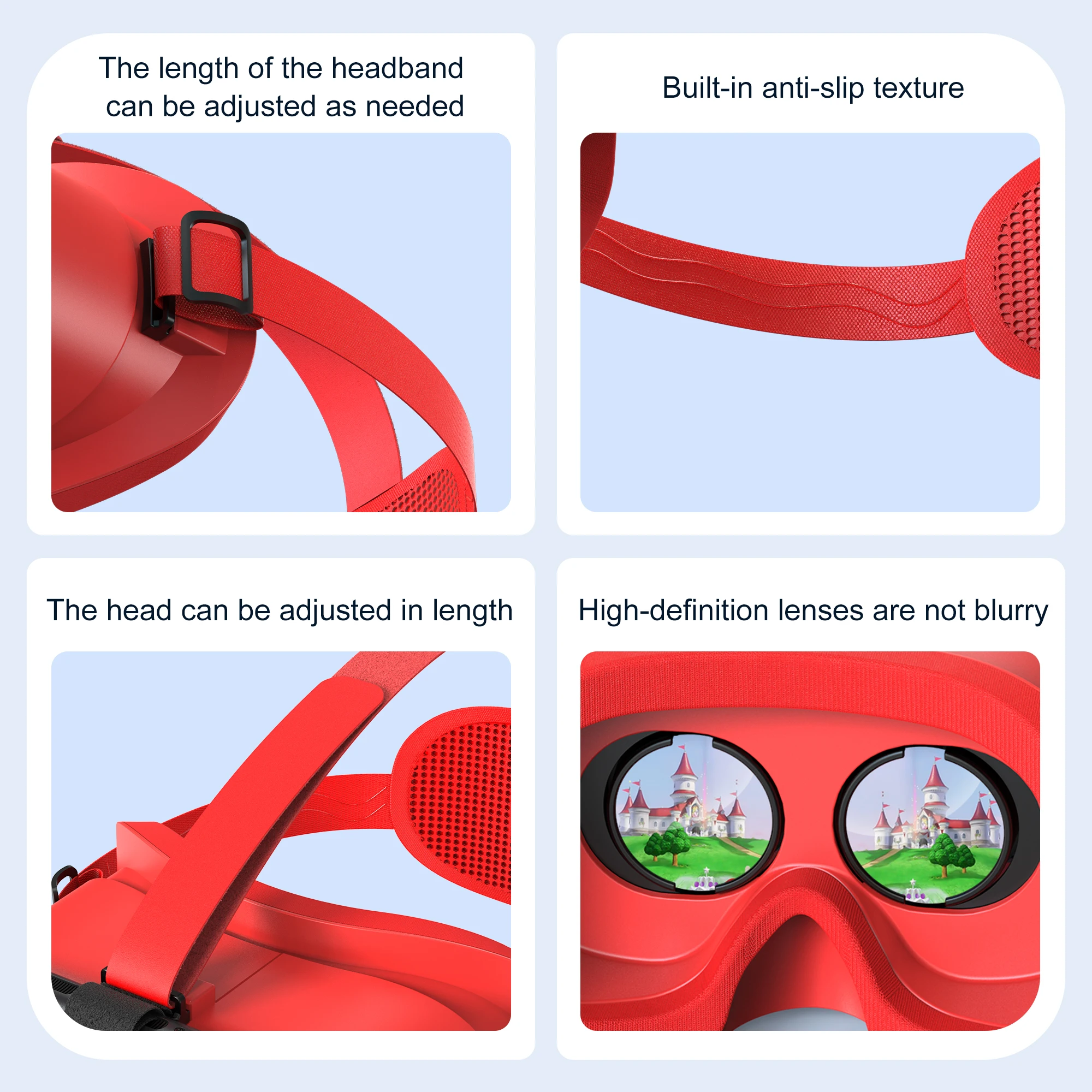 Hellodigi سماعة VR للتبديل 2 نظارات ثلاثية الأبعاد أفلام الواقع الافتراضي NS 2 VR تجربة الألعاب الغامرة عقال لين قابل للتعديل #6