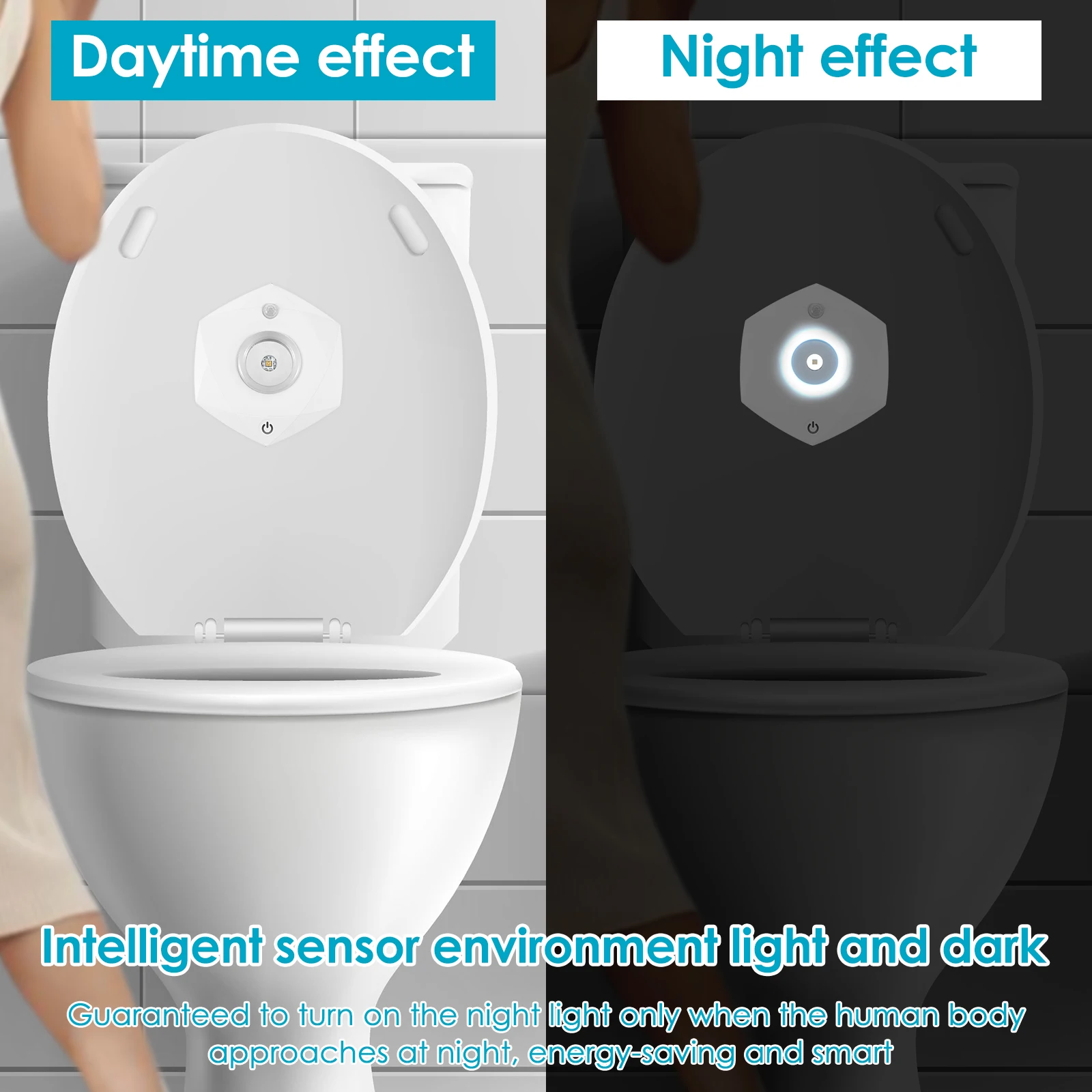 Toilet Bowl Light IPX4 Waterproof Toilet Sensor Light Rechargeable UV Sterilizer Toilet Light Body Sensor Toilet Seat Light