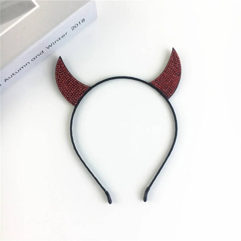 Hair Hoop Devil Horns Halloween Eye-catching Hair Hoop Headpiece Photo Props Dropship