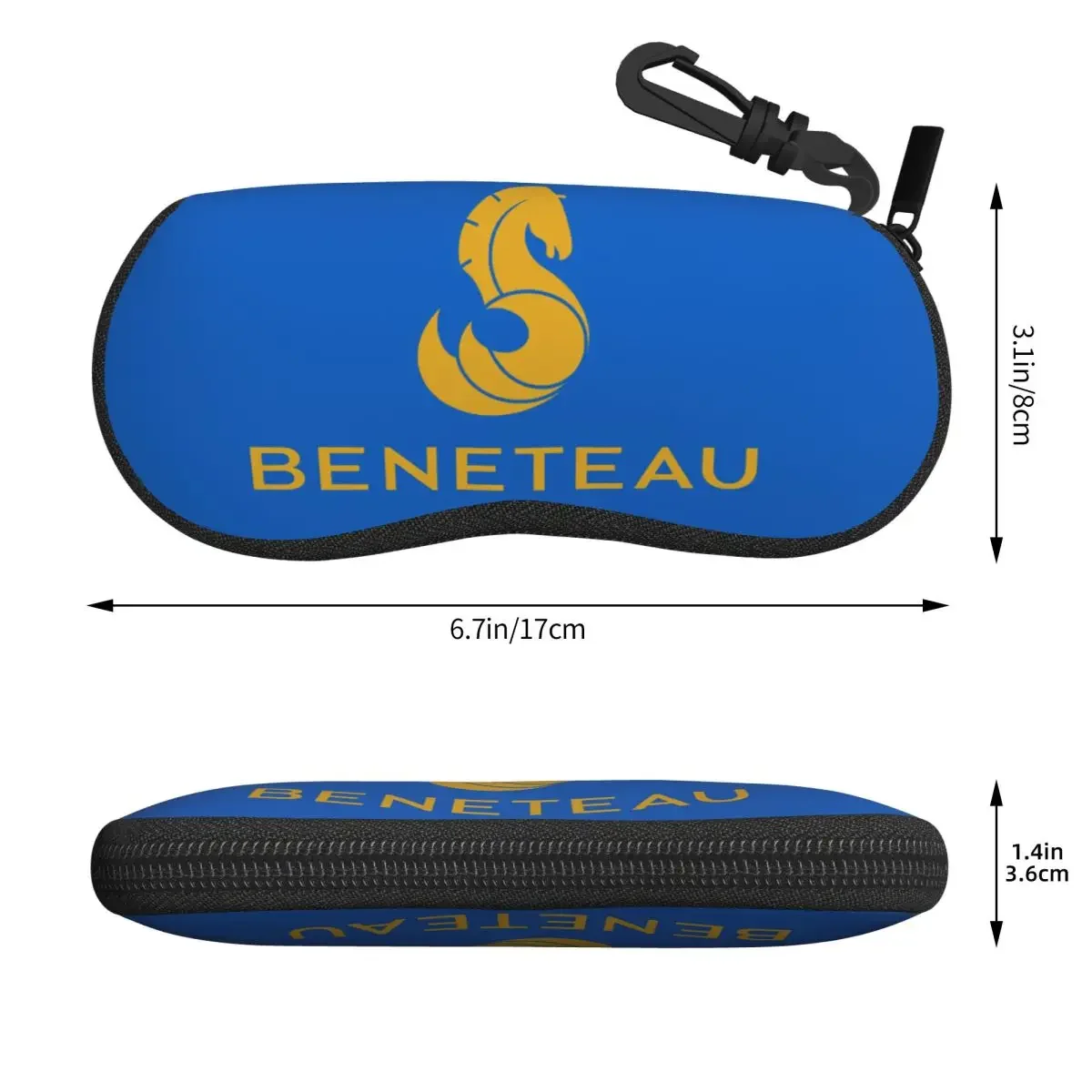 Custom Beneteaus Sailing Boat Logo Sunglasses Soft Case Neoprene Zipper Shell Eyeglass  Protective Box For Glasses