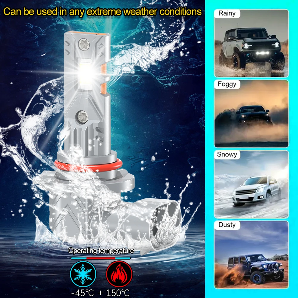 Для Chevy C1500 2500 3500 1990-1998 9005/HB3 9006/HB4 светодиодные лампы для фар комбинированный комплект дальнего и ближнего света 6000 К чрезвычайно белый