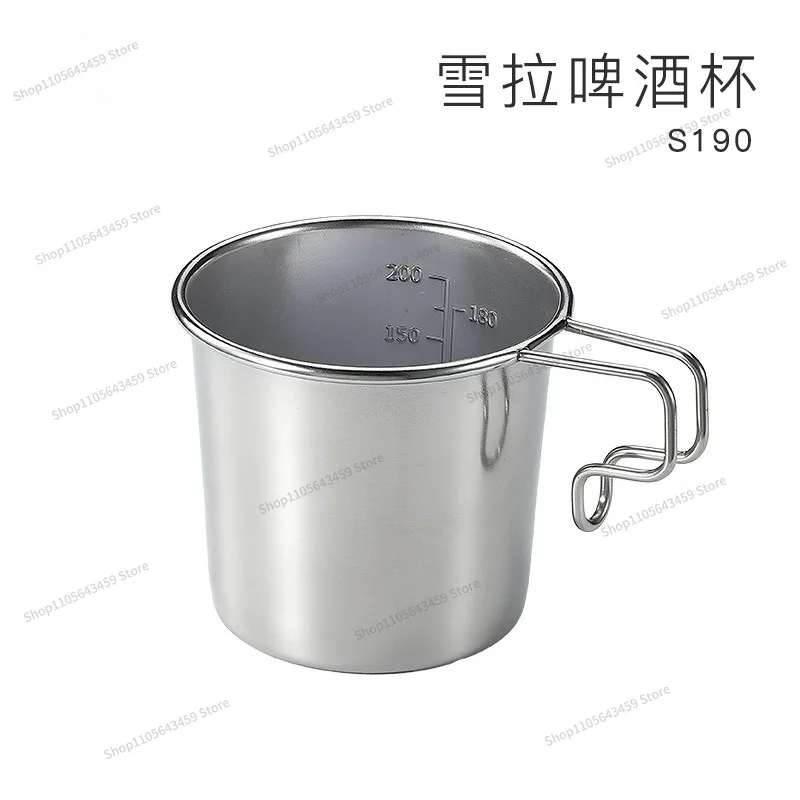 For S190 Outdoor Camping Equipment Thickened Stainless Steel Drinking Cup Portable Snow Cup Beer Cup