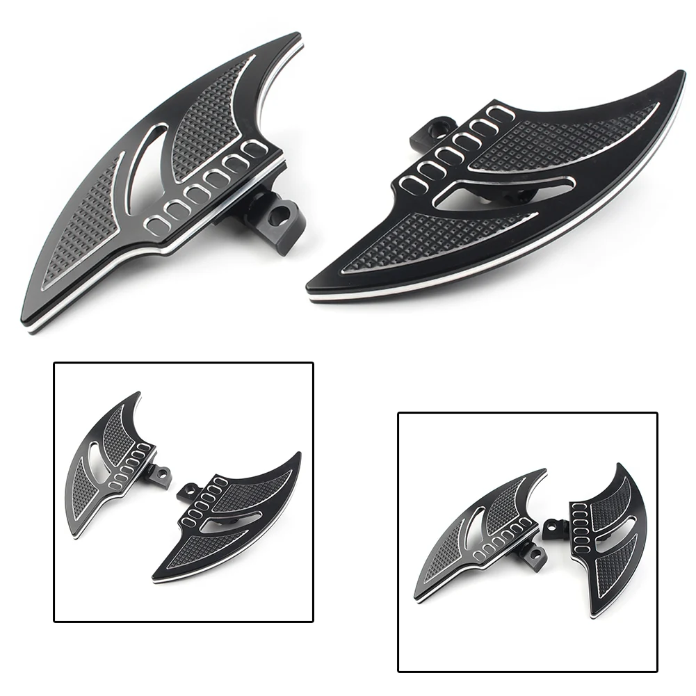 

CNC Aluminum Motorbike Male Mount Foot Peg Tomahawk Passenger Floorboard for Harley Davidson Dyna FXD FLST Black