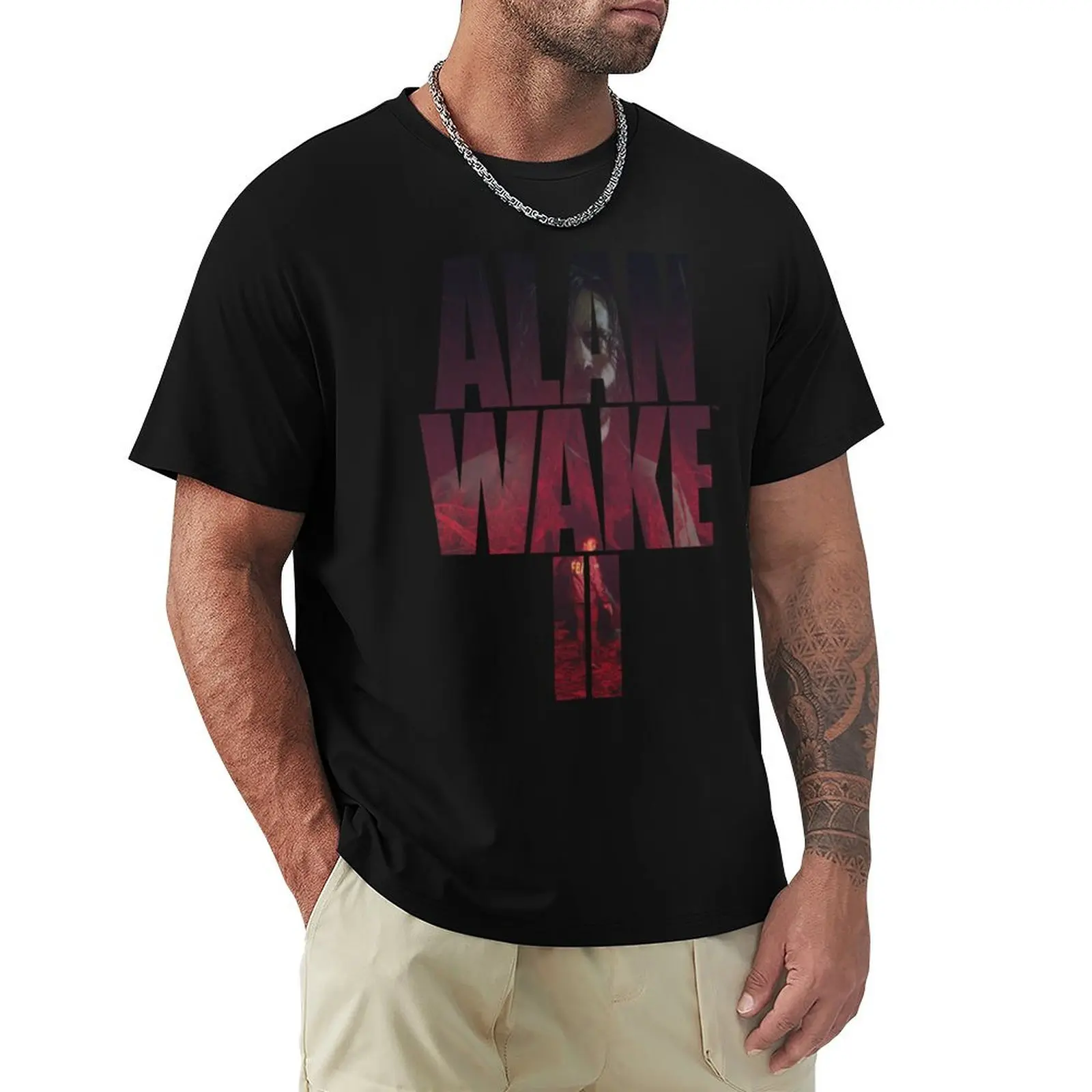 Alan Wake 2 T-Shirt Trendy Print Short Sleeve T-Shirt