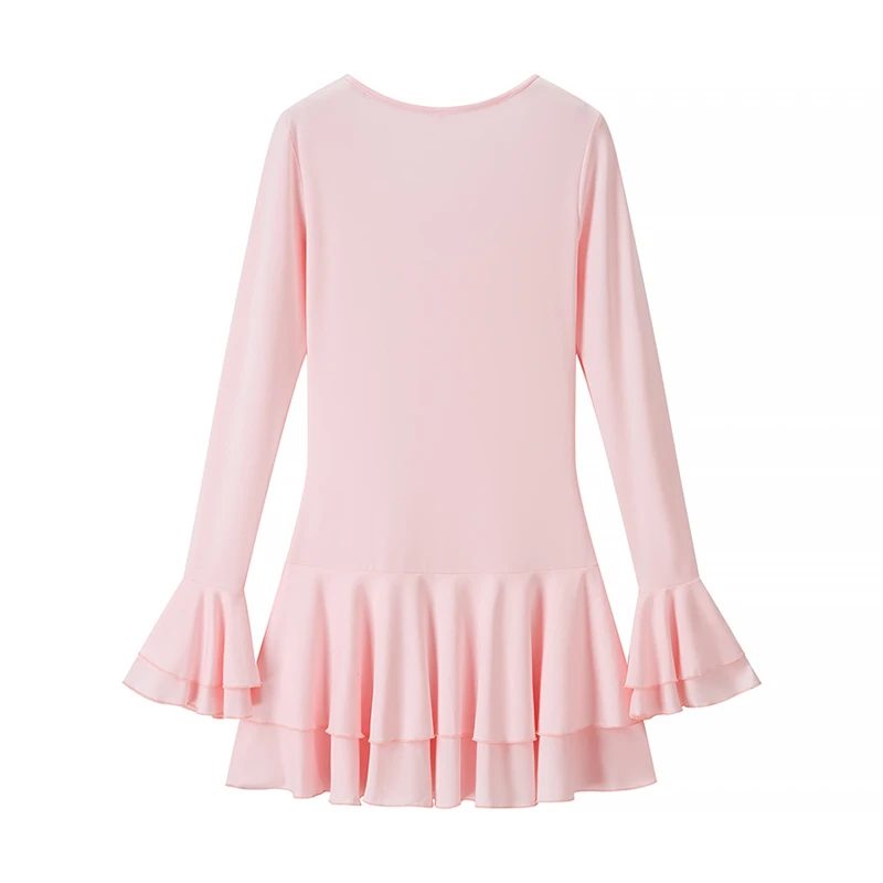 Keyanketian 2025 primavera/outono novo feminino em camadas babados manga alargamento mini vestido assimétrico botões com decote em v vestidos rosa finos