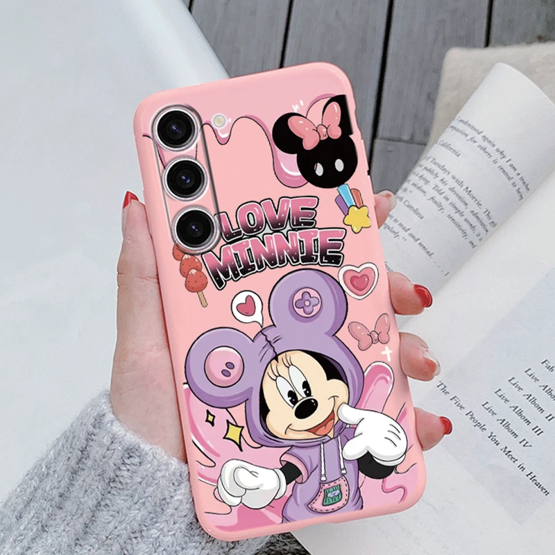 For Samsung Galaxy S21 FE Plus Ultra S22 Plus Ultra S23 Plus Ultra FE S24 Plus Ultra FE 5G Cute Mickey Minnie Cartoon Phone Case