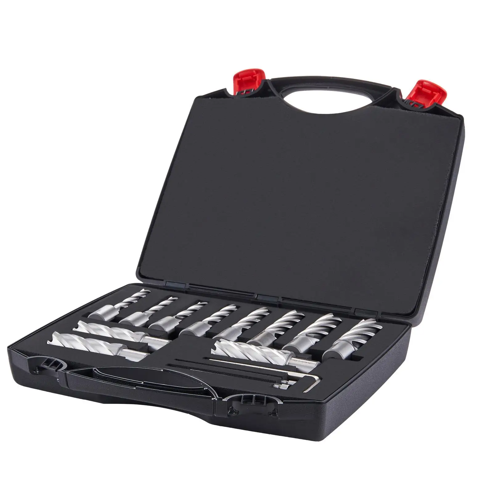 13 Piece Annular Cutter Set for Magnetic Drill 7/16 to 1 1/16 Inch Cutting Diameter 2 Inch Cutting Depth M2AL HSS Core Drill Bits with 2 Pilot Pins Hex Wrench and Storage Case