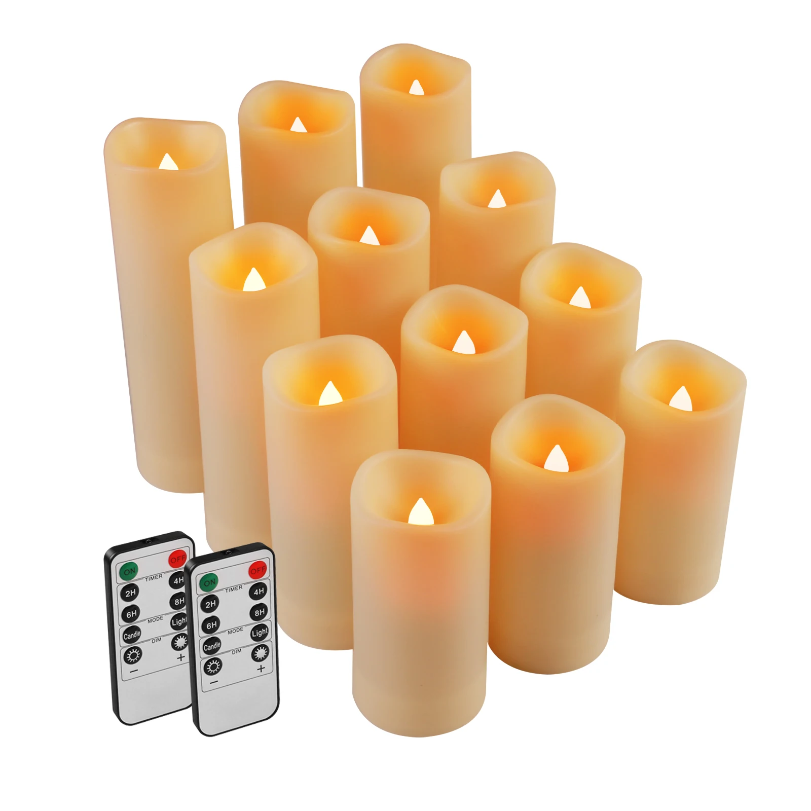 12pcs Pack  LED Flameless Candle with Remote Control Flickering Tea Light Candles Battery Operated for Home/Wedding Decoration