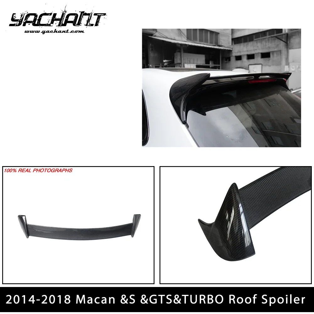 

Car-Styling Accessories Carbon+ Fiber Glass CFRP Roof Spoiler For 2014-2018 Macan &S &GTS &TURBO
