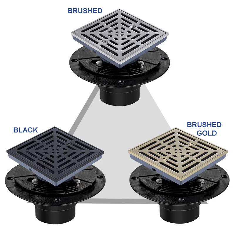 Stainless Steel Bathroom Drainage Pipe Linear Shower Floor Drain Ceramic Flange Cover Insect Proof And Odor Proof Floor Drain