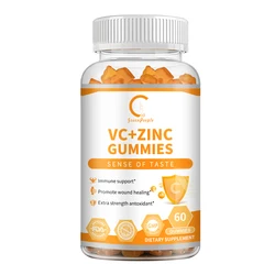 Compound Vitamin C+Zinc Gummies Immune System Support & Skin Health & Antioxidant Vitamin C Dietary Supplement