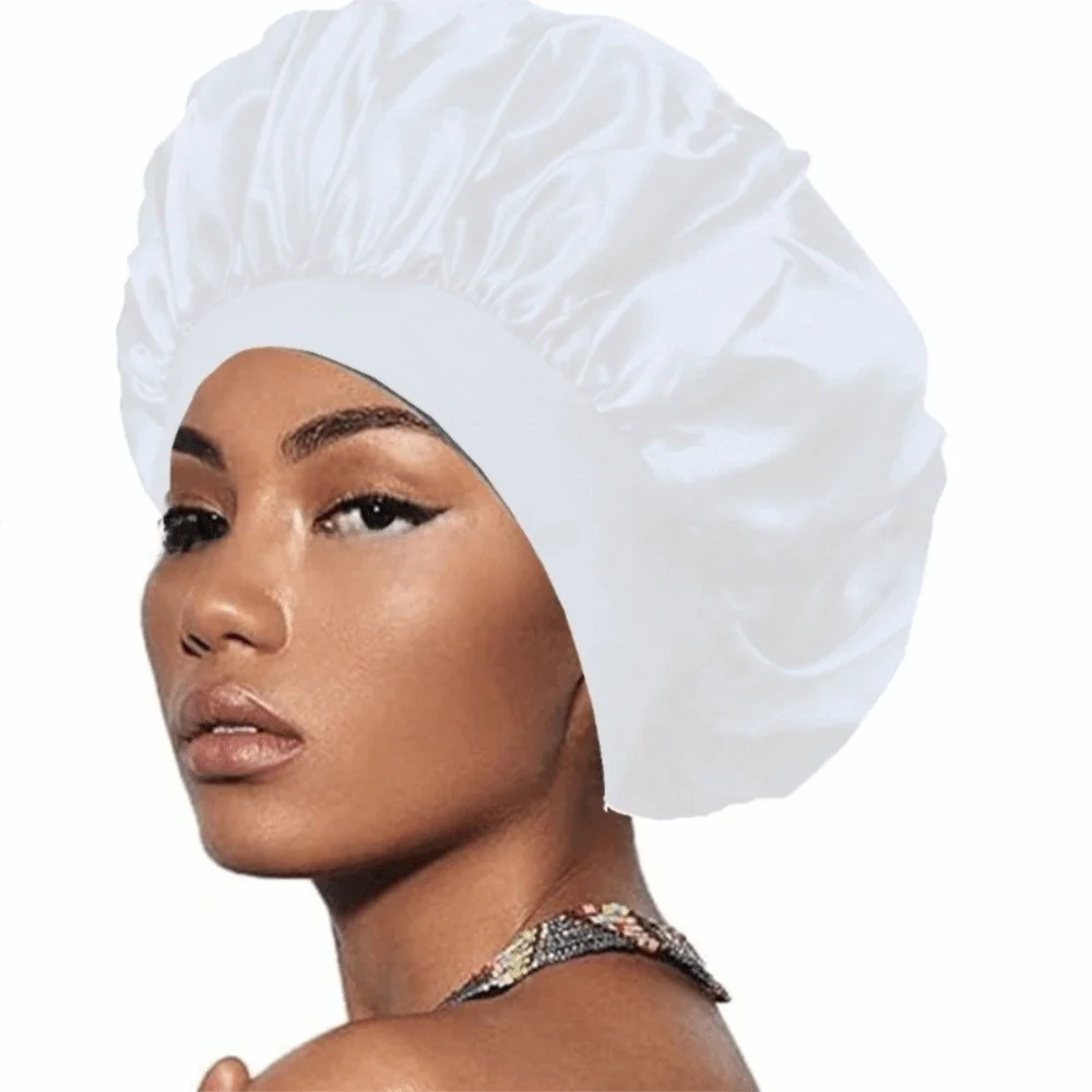 Fashion Silk Women's Bonnet Elastic Band Cap Satin Hat Sleeping Hat Beauty