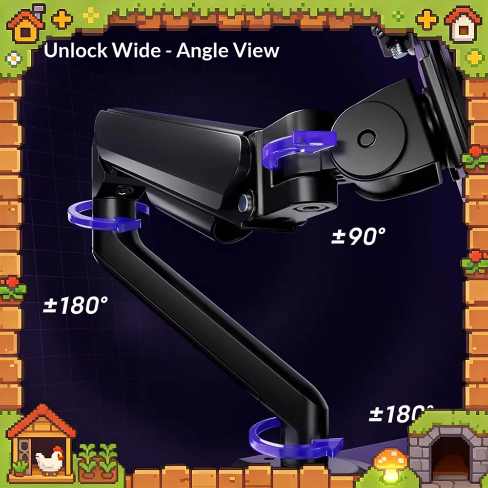 Brateck E350 Display Bracket Brand New Gas Spring Computer Display Screen Bracket Three-Dimensional Rotating Screen For Gifts
