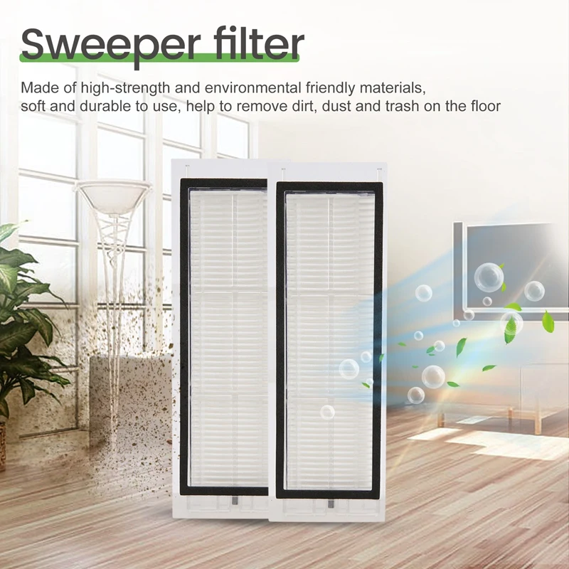 Juego de filtros de repuesto para Robot aspirador, cepillo lateral, lavable, para S5, S7, 360, 1 Juego