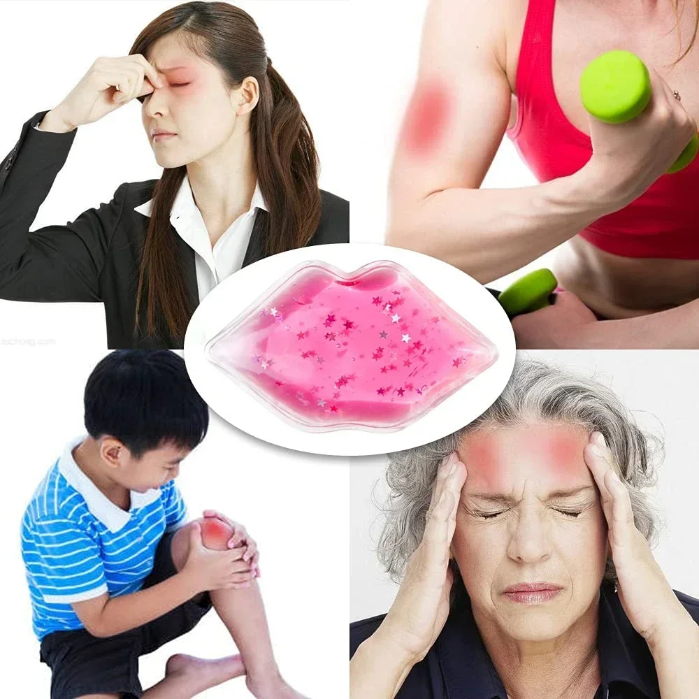 6 Packungen Lippengel-Eisbeutel zur kalten Verwendung für die Lippenchirurgie. Flexibles, wiederverwendbares Kühlpad, kalte Kompresse zur Schmerzlinderung bei kosmetischen Verletzungen – Detail 10