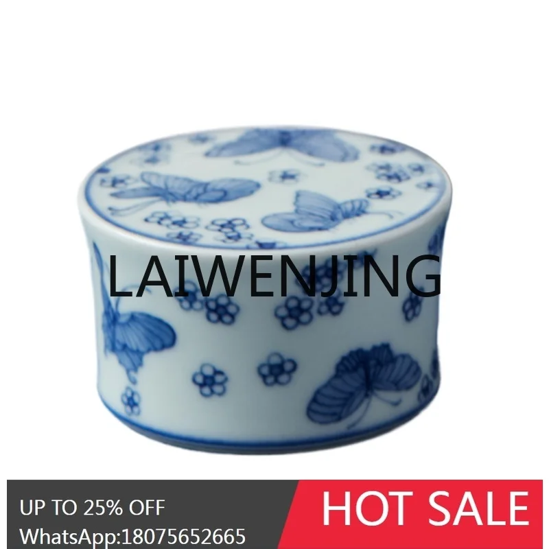 RWJ Ceramic Blue and White Twine Tea Utensils Cover Kung Fu Tea Set All Products