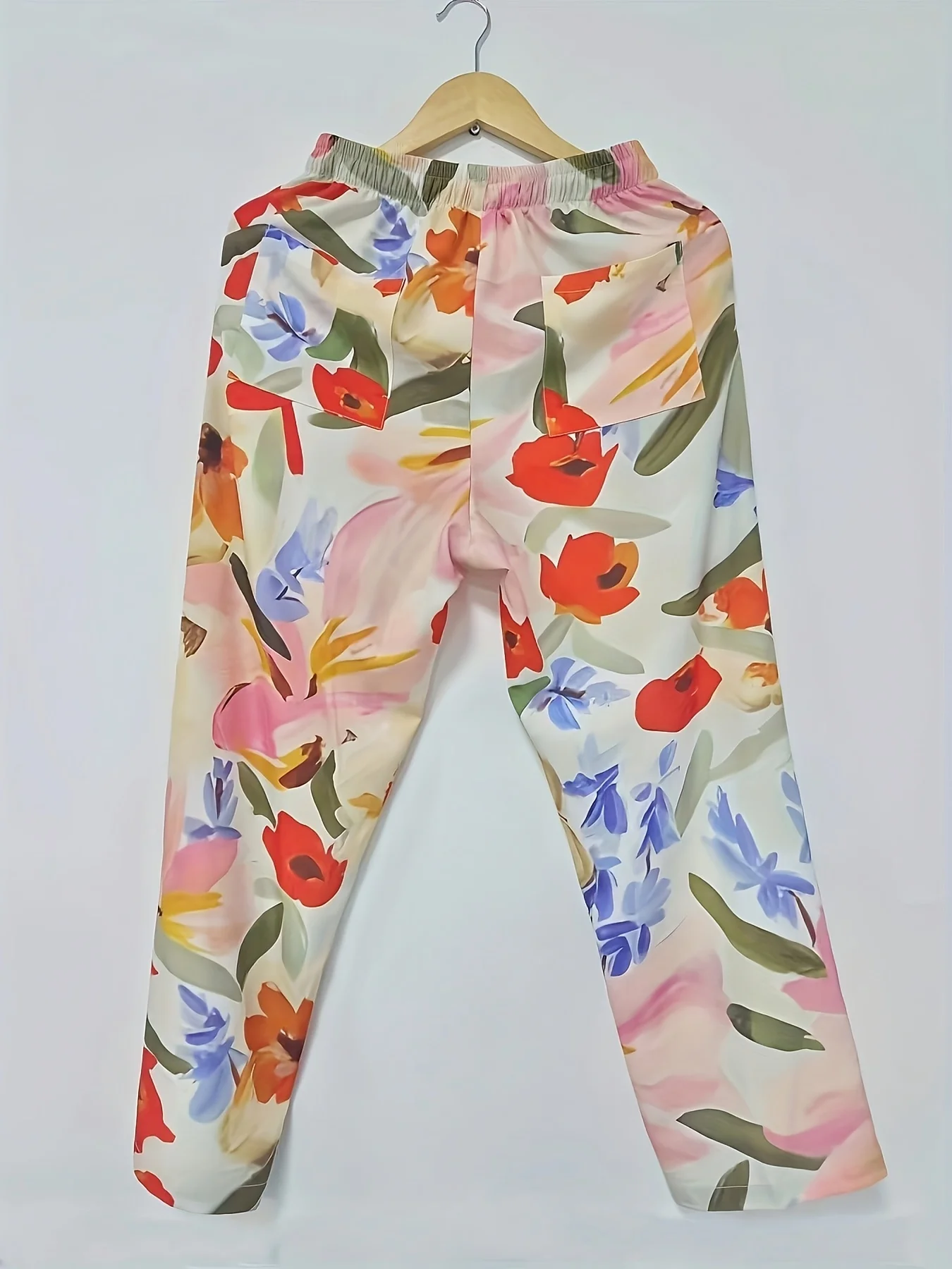 Printed High-Waisted Casual Pants, Versatile Women's Trousers, Stylish Styles, Summer, Women's Clothing