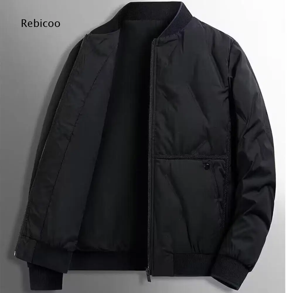 Mens Ribbed Cuff Bomber Style Padded Coat Full Zip Outerwear With Practical Pockets For City Commute And Cool Weather