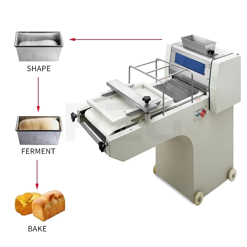 Commercial Bakery A Formadora De Pan Mini Long Loaf Toast Bread Dough Moulder Molder Moulding Making Bread Moulder Machine