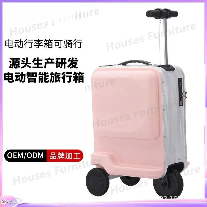 For 20 Inch Suitcase Smart Luggage Ride On Boarding Carry On Travel Trolley Case With USB Charging Port Lightweight