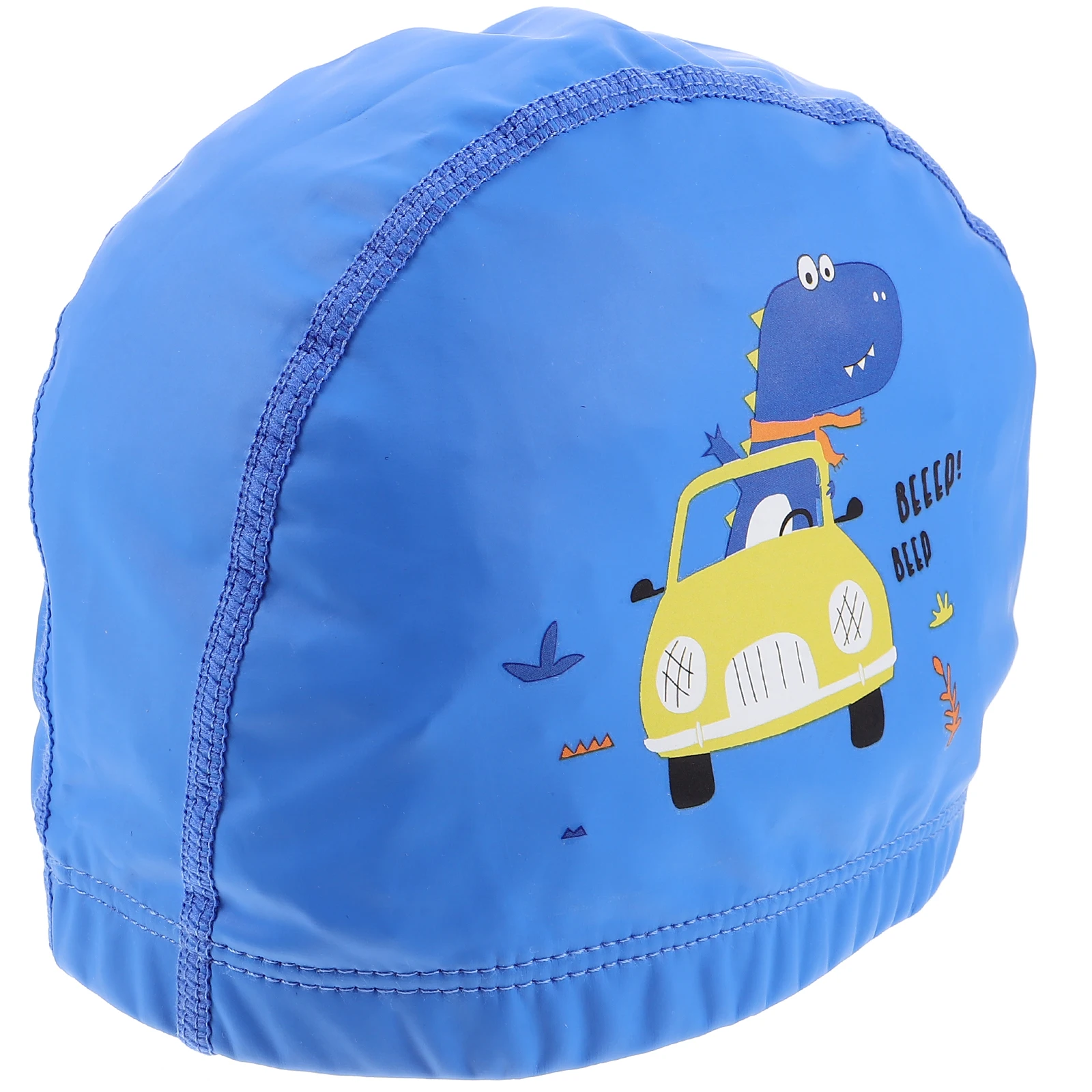 

Swim Cap Cartoon PVC Elastic Swim Head Cover Ear Protection Waterproof Comfortable Swimming Hat for