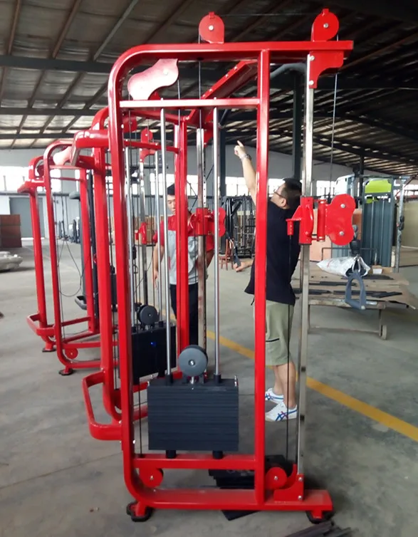 Multi Function Trainer Commercial Gym Equipment Home Exercise Equipment Dual Adjustable Pulley Cable Crossover Smith Machine