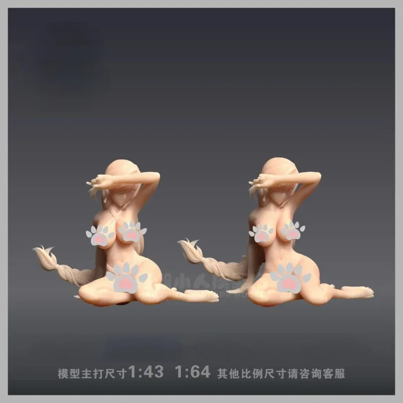 Game Anime peripheral figure Genshin Impact swimwear Shenhe 1/64 1/43 Resin white model GK Colorless model Classic hand do