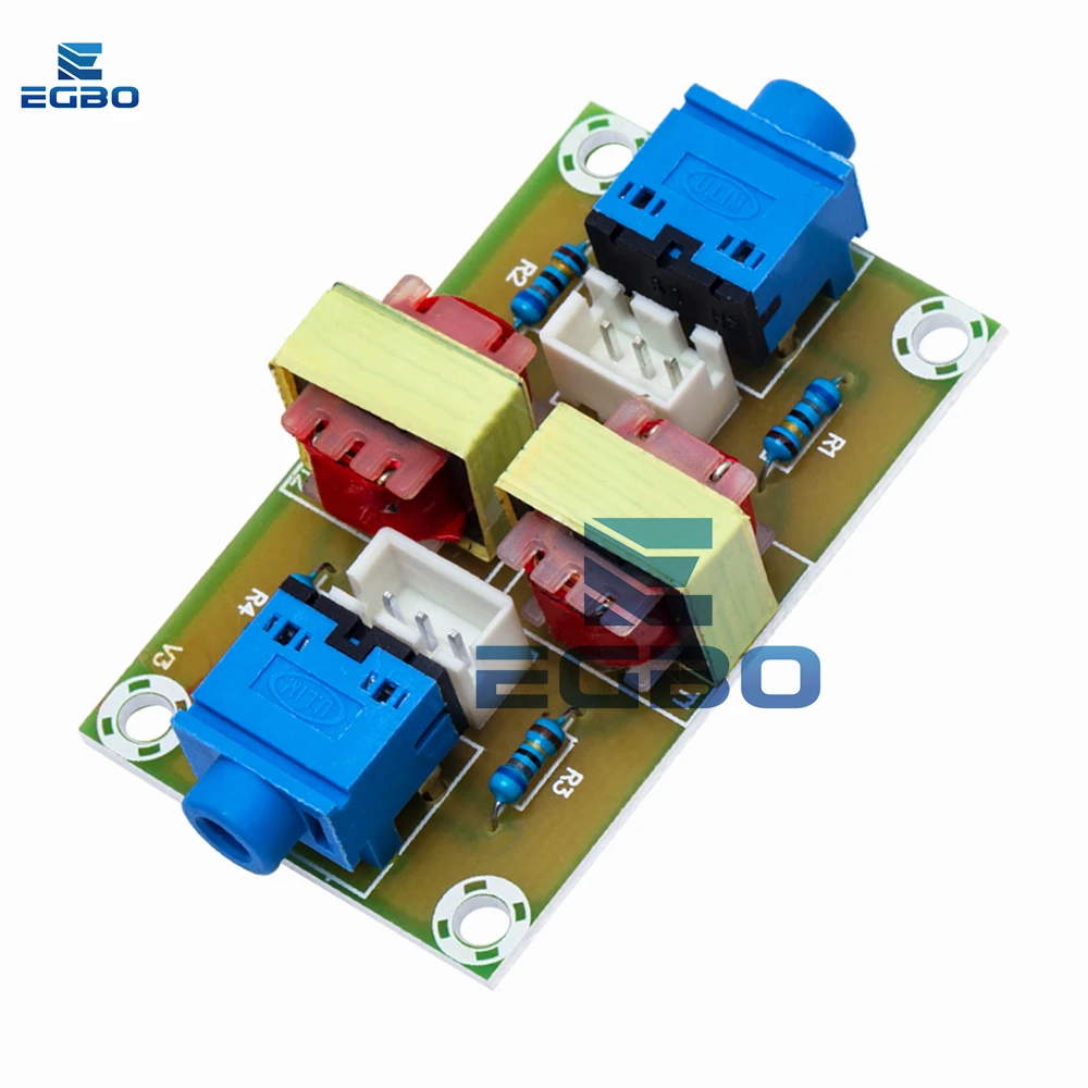 EGBO XH-M372 Stereo /Audio Isolator Vehicle Common Ground Suppression Interference Noise Isolation Module Transformer Coupler