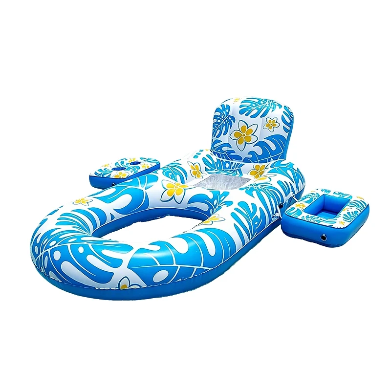 

Inflatable PVC Pool Float for One Person 160*85*60 CM for Adults Swimming Pool Fun