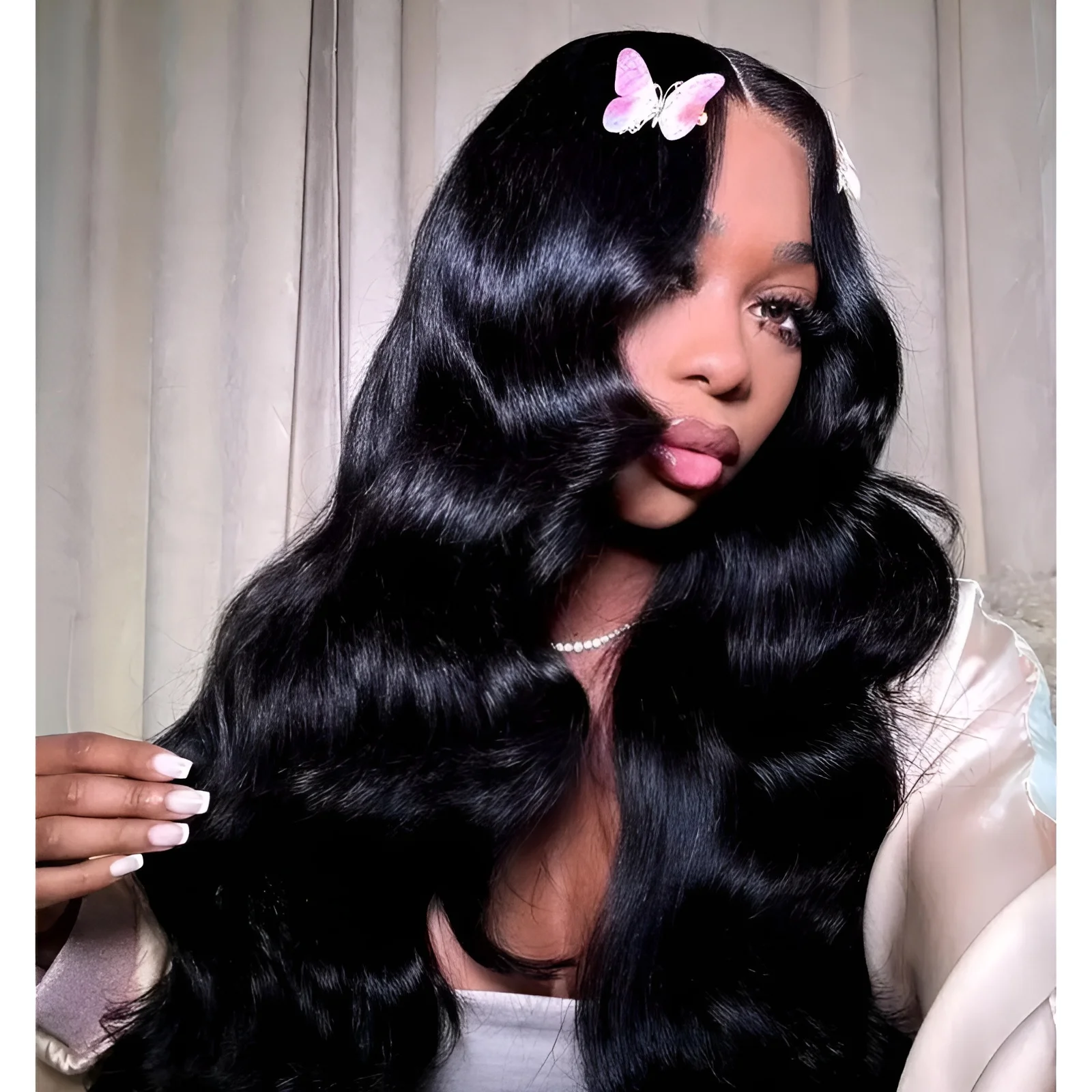 13x6 Body Wave Lace Front Wigs Human Hair 200 Density HD Transparent Lace Front Wigs for Black Women Body Wave Lace Front Wigs Pre Plucked 13X4 Lace Front Wigs Human Hair view 2