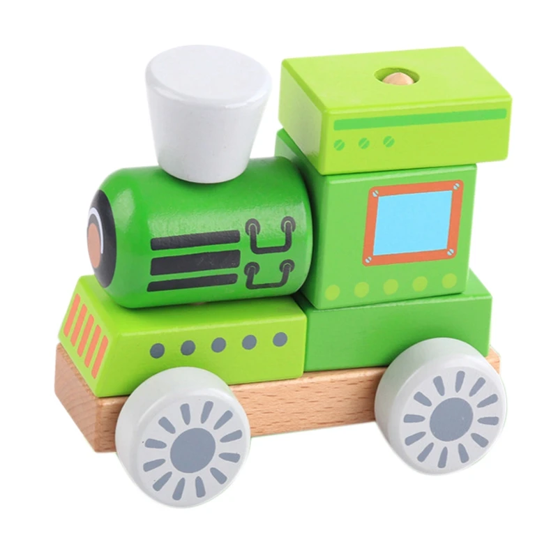 

Wooden Toy Car for Kids Assemble DIY Toys Fire Truck Engineering Vehicle Ambulance Police Car Toys for Toddlers - Green