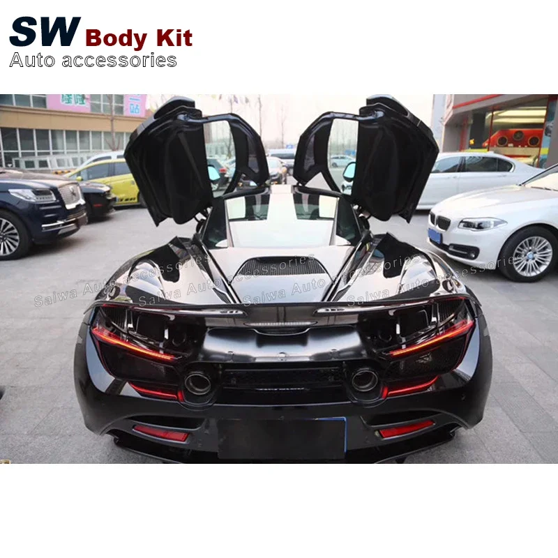 Carbon Fiber MSY Style 720S Rear Spoiler For McLaren 720S Upgrade Rear Trunk Spoiler Lip Guide Wing Lip Rear Wing