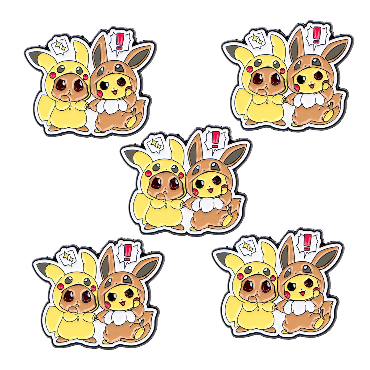 5 قطعة لطيف الوحش المينا دبابيس أنيمي لعبة بروش مجموعة معدنية التلبيب شارة بدبوس ظهره اكسسوارات مجوهرات أفضل صديق الهدايا #3