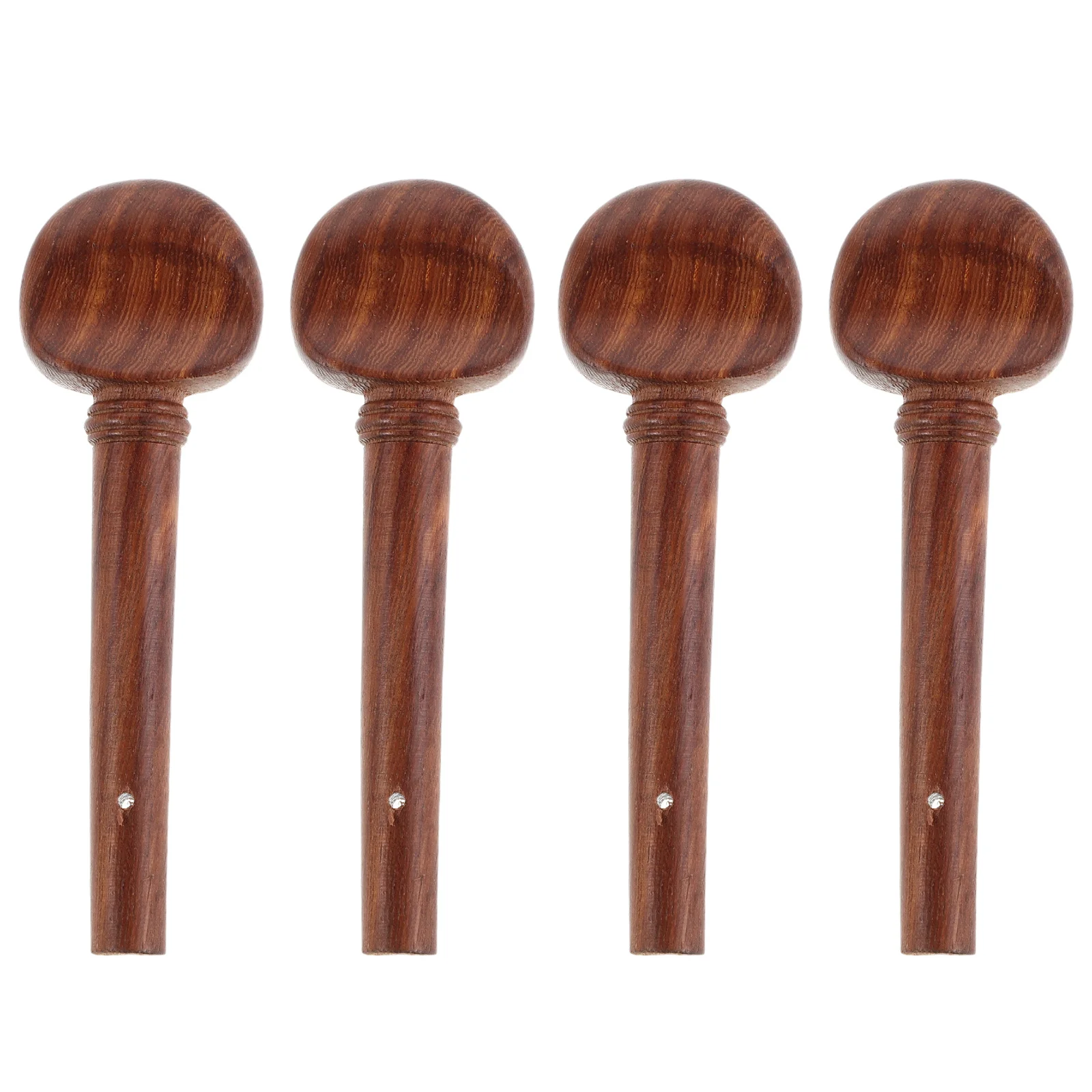 

4pcs Redwood Violin Tuning Pegs For 4/4 Acoustic Violin Wood String Adjuster Replacement Parts Precision Fit Long-Lasting