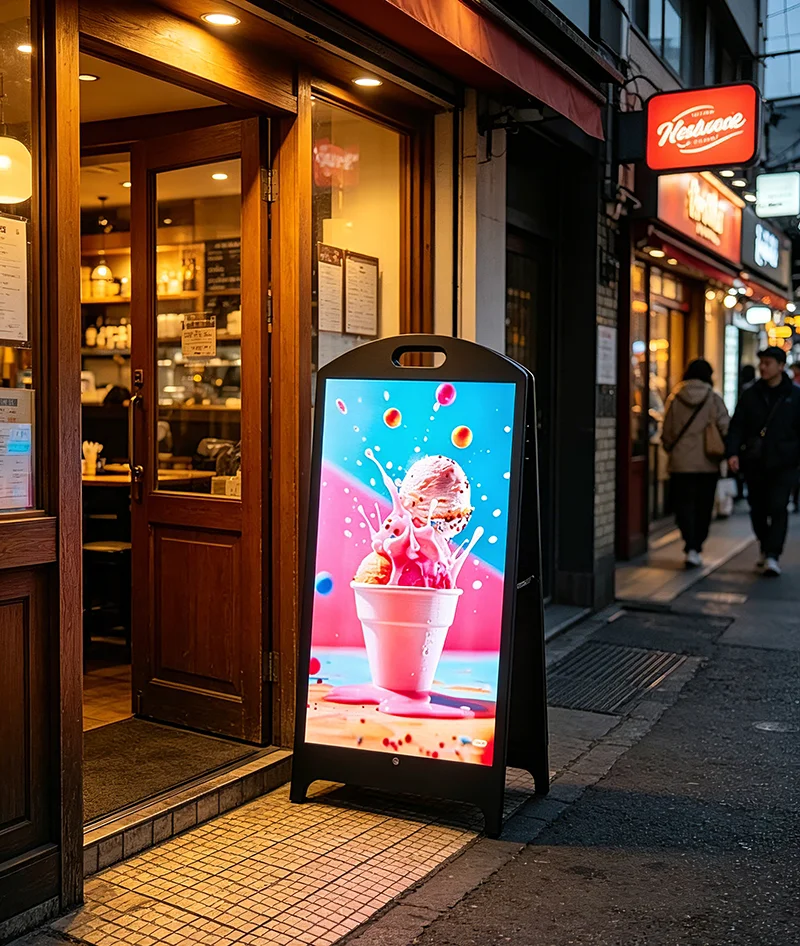 High Brightness Waterproof Outdoor Indoor Digital Signage  Dynamic Display LED Advertising Machine for Stores