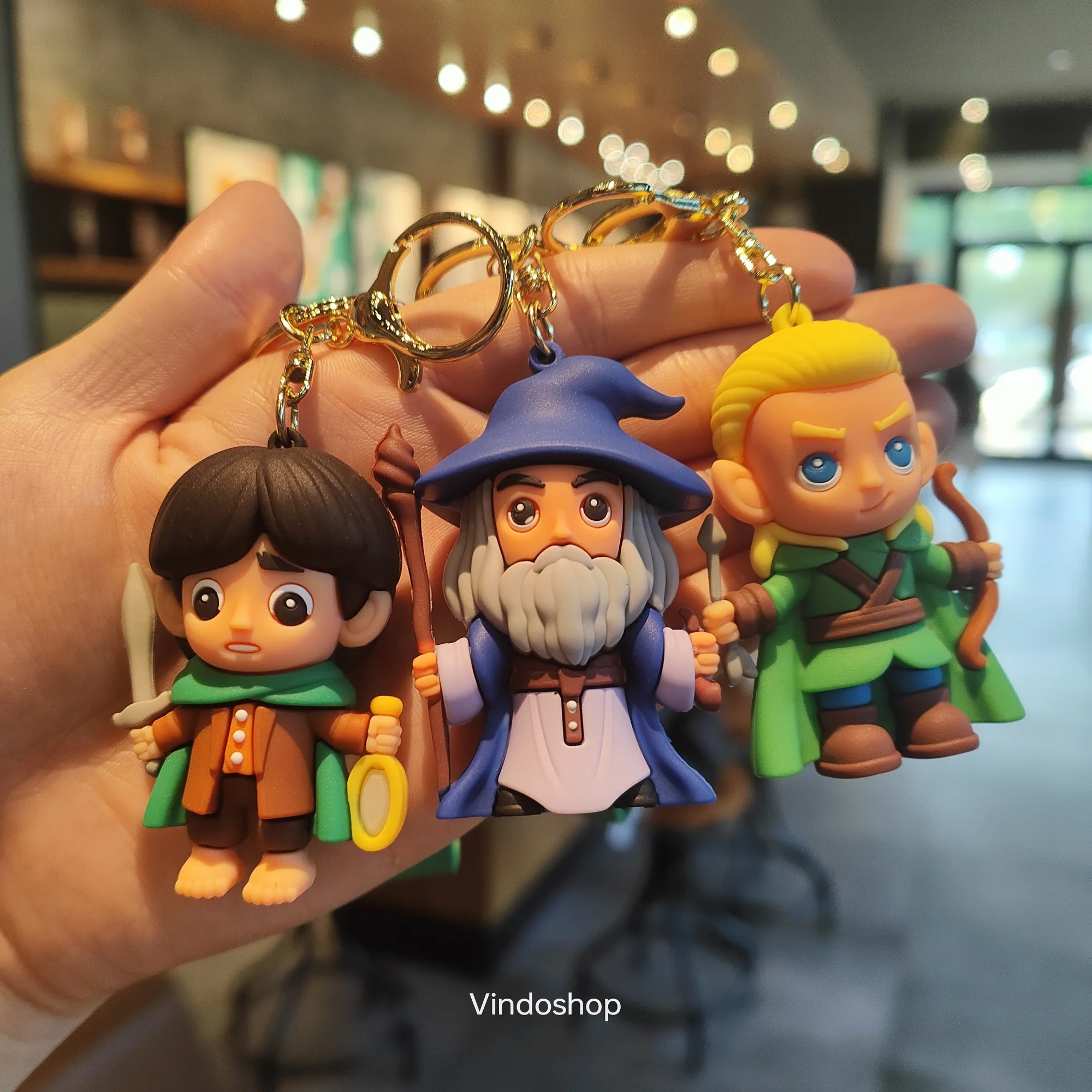 Movie Lord of The Finger Rings Keychain Anime Doll Figure Car Keyring Pendent Bag Jewelry Accessories Toy Kid Xmas Decora Gift