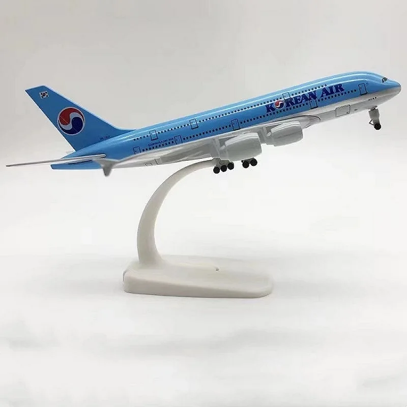 20cm Alloy Metal KOREA KOREAN AIR AIRBUS 380 A380 Airways Airplane Model Diecast Air Plane Model Aircraft w Wheels Toys