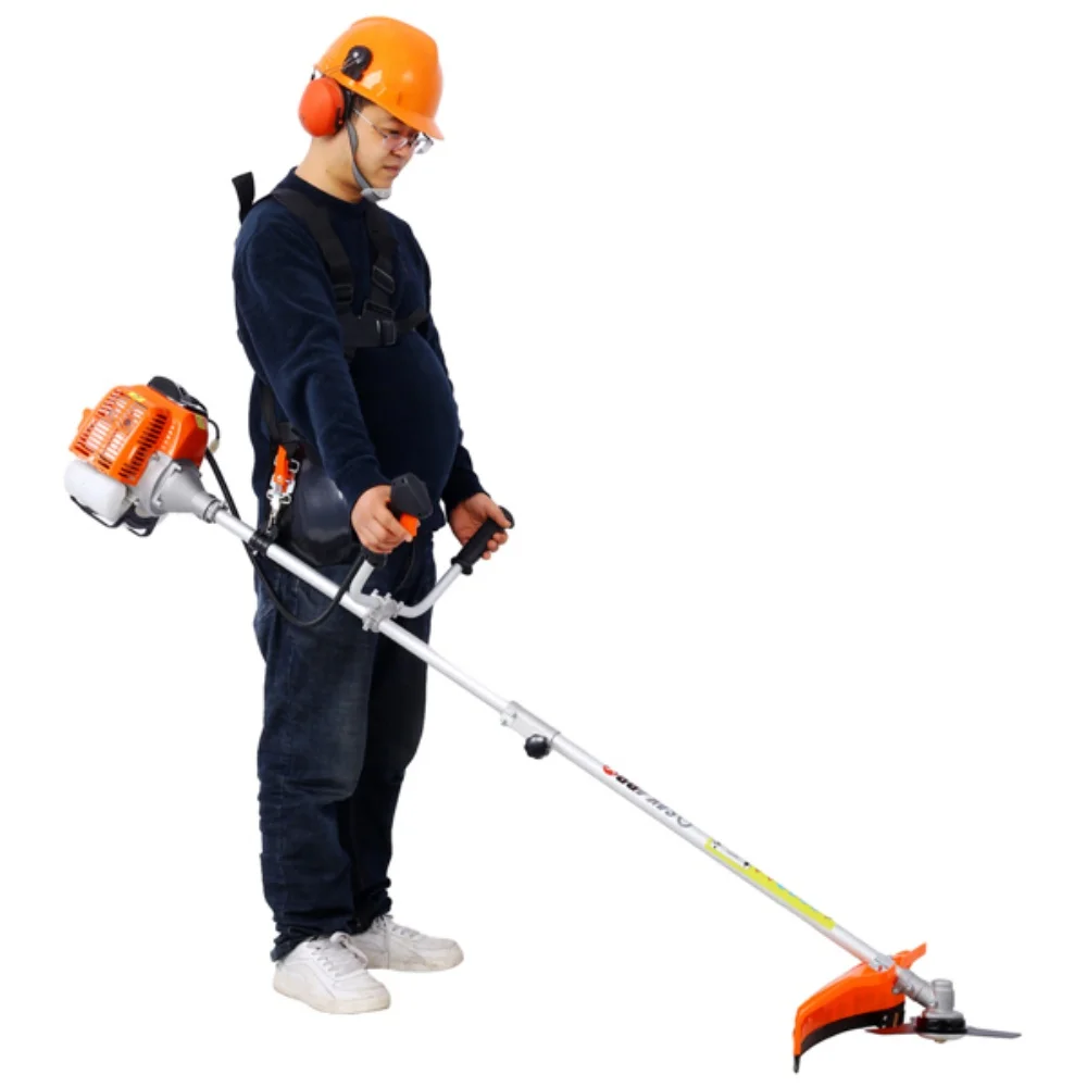 

2 в 1 Weed Eater с газовым двигателем, 52 куб.см Weed Eater/Wacker, газовый триммер с 10-дюймовым кусторезом, резиновая ручка и плечом