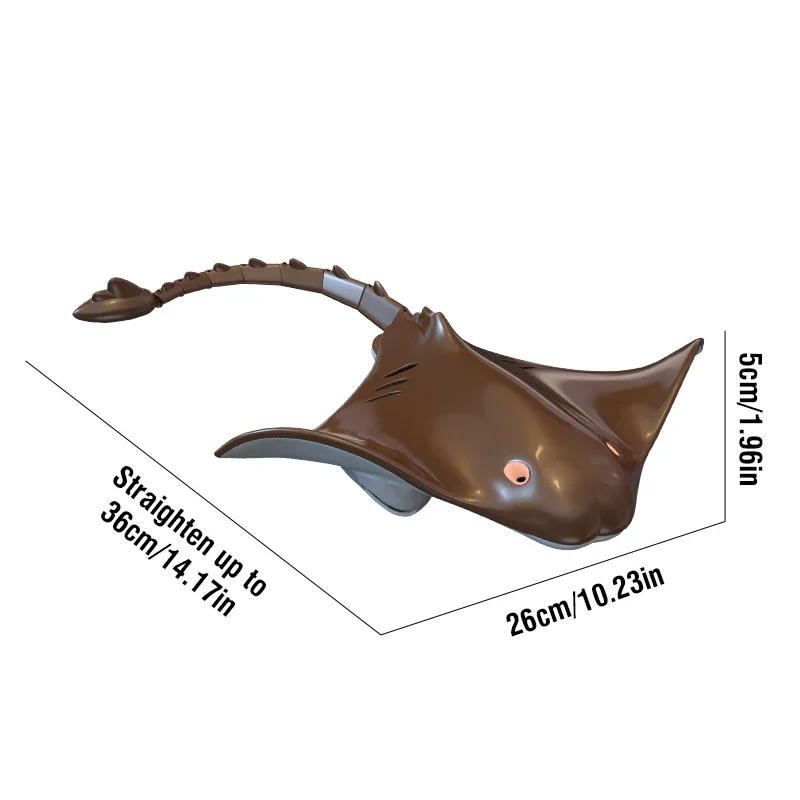 Bateau télécommandé biomimétique RC pour enfants, animal pour piscine, baignoire, 2.4G, simulation radio-commande, parquet avec lumière, cadeau pour enfants