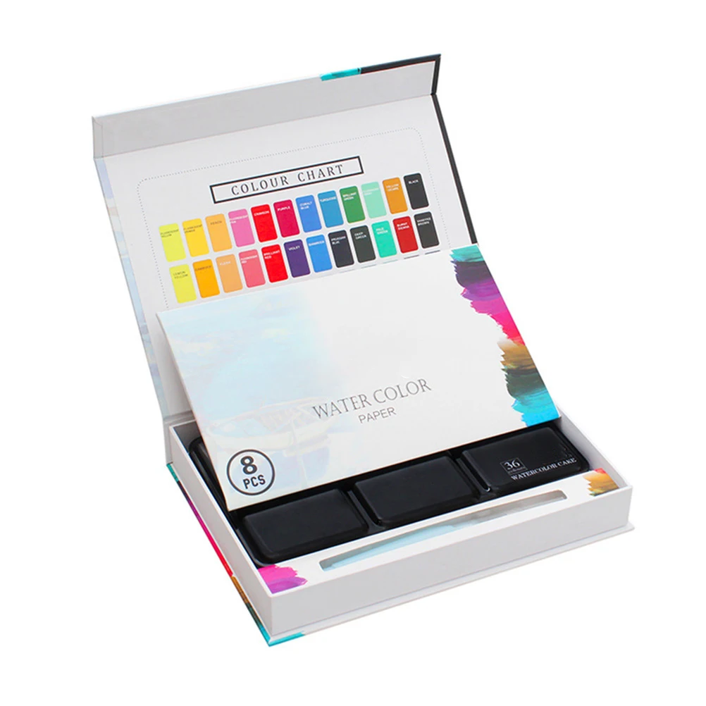 

36 Color Fundamental Watercolor Pan Set Watercolor Artist Set Watercolor Painting Kit for Artists Students Beginners