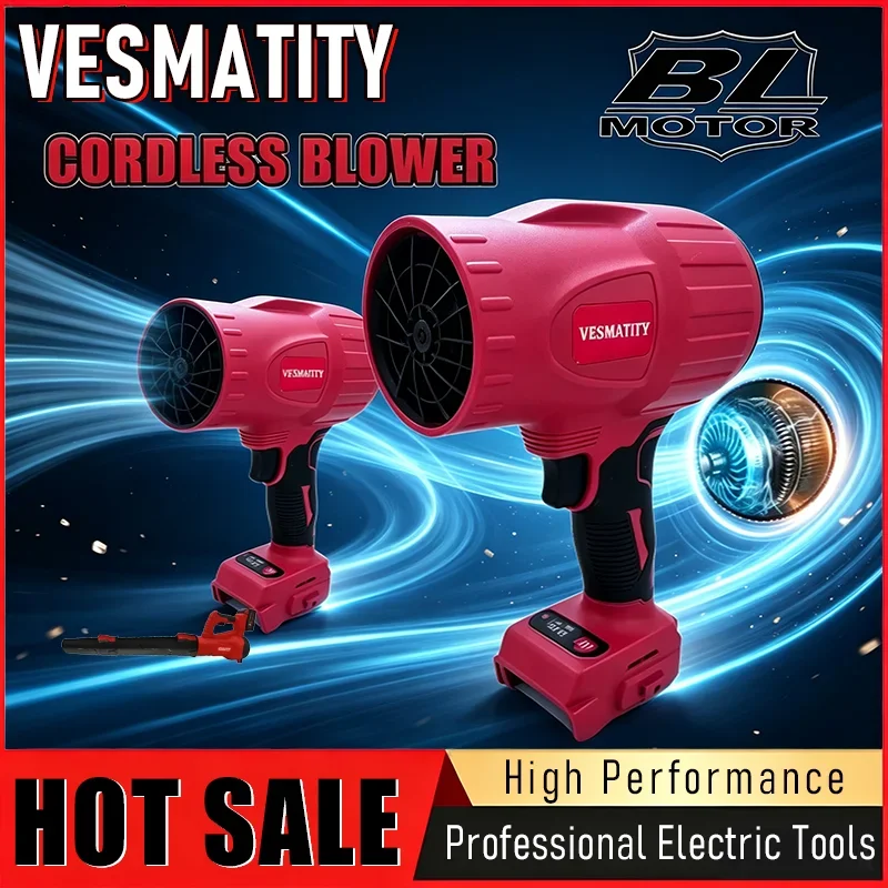 2026 brushless cordless turbo jet fan air blower gun for car dryer workshop dust cleaning blowing tool fits