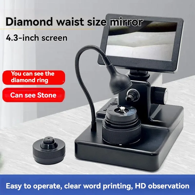 Diamond Testing Microscope High Definition Optical Unit For Pawn Shop Gemstone Authenticity Appraisal Stone Internal Defect
