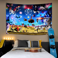 Rock And Roll Music Tapestry Rush Band Home Decor Aesthetics Wall Hanging Dormitory Concert Background Cloth Birthday Gift