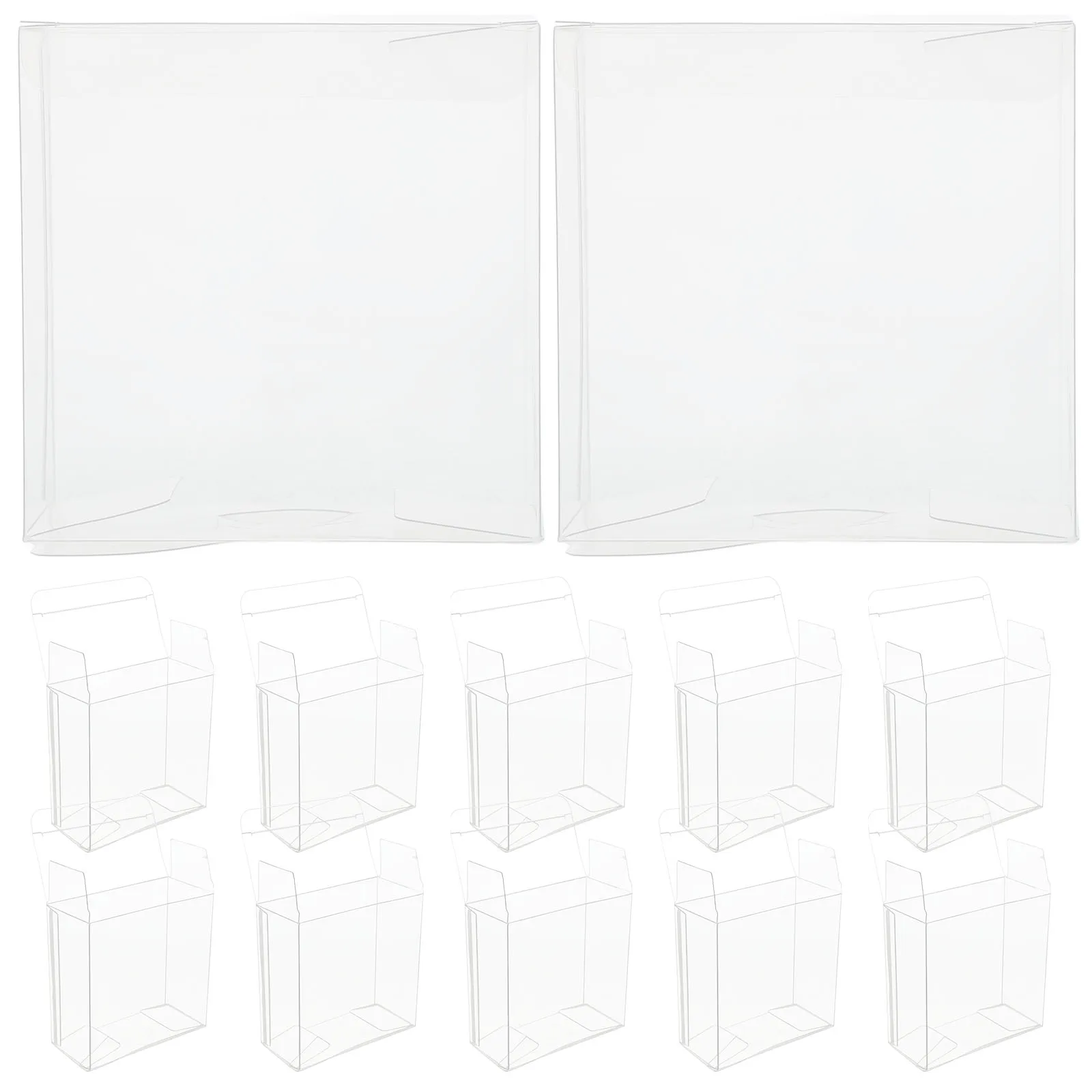 

12pcs Rectangular Favor For Wedding Gift Boxes Clear PET Packaging Party Favors Wedding Candy Treat Boxes Bulk