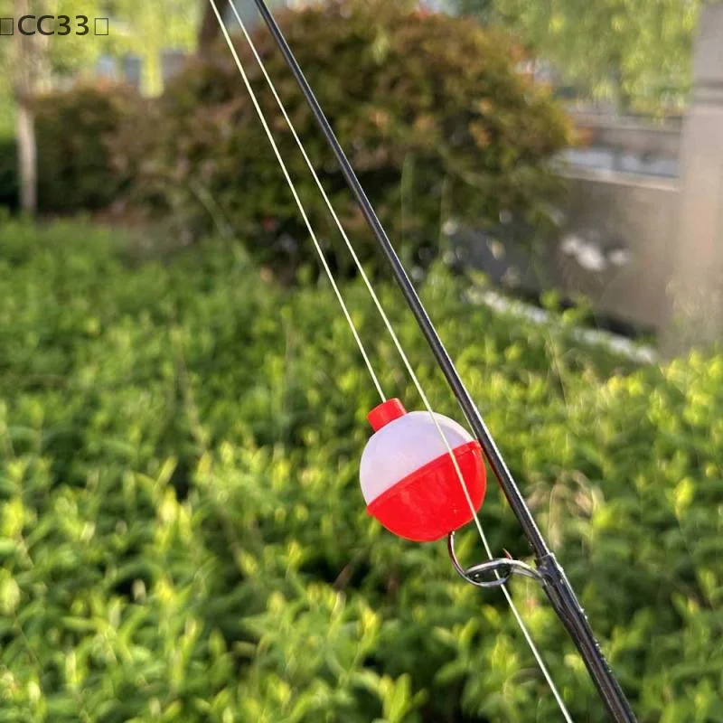 [[CC33」 8 قطعة/المجموعة الصيد Bobbers مزيج حجم 2-4.5 سنتيمتر المفاجئة الصلب ABS الصيد يطفو جولة بوبر دفع زر العوامة يطفو صيد السمك #5