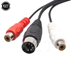 MIDI DIN 5P męski na 2 gniazda RCA Phono żeńskie Jack MF Kabel audio 0.5M 1.5M Złącza do odtwarzacza CD Adapter wzmacniacza Uniwersalny