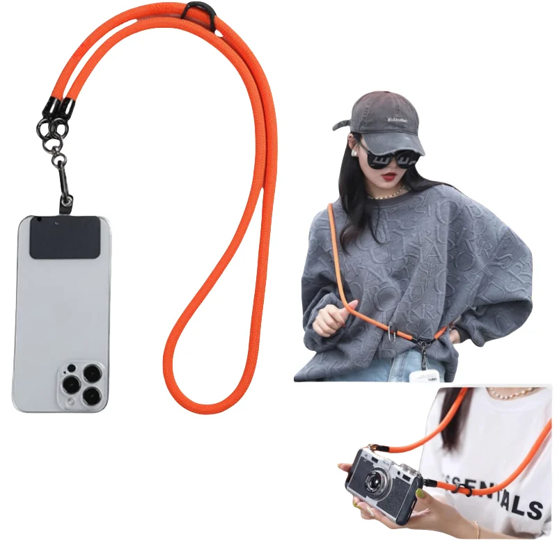 

Ремешок для мобильного телефона с нашивками для телефона, ремешки для телефона вокруг шеи, можно перевернуть по диагонали, подходит для большинства смартфонов