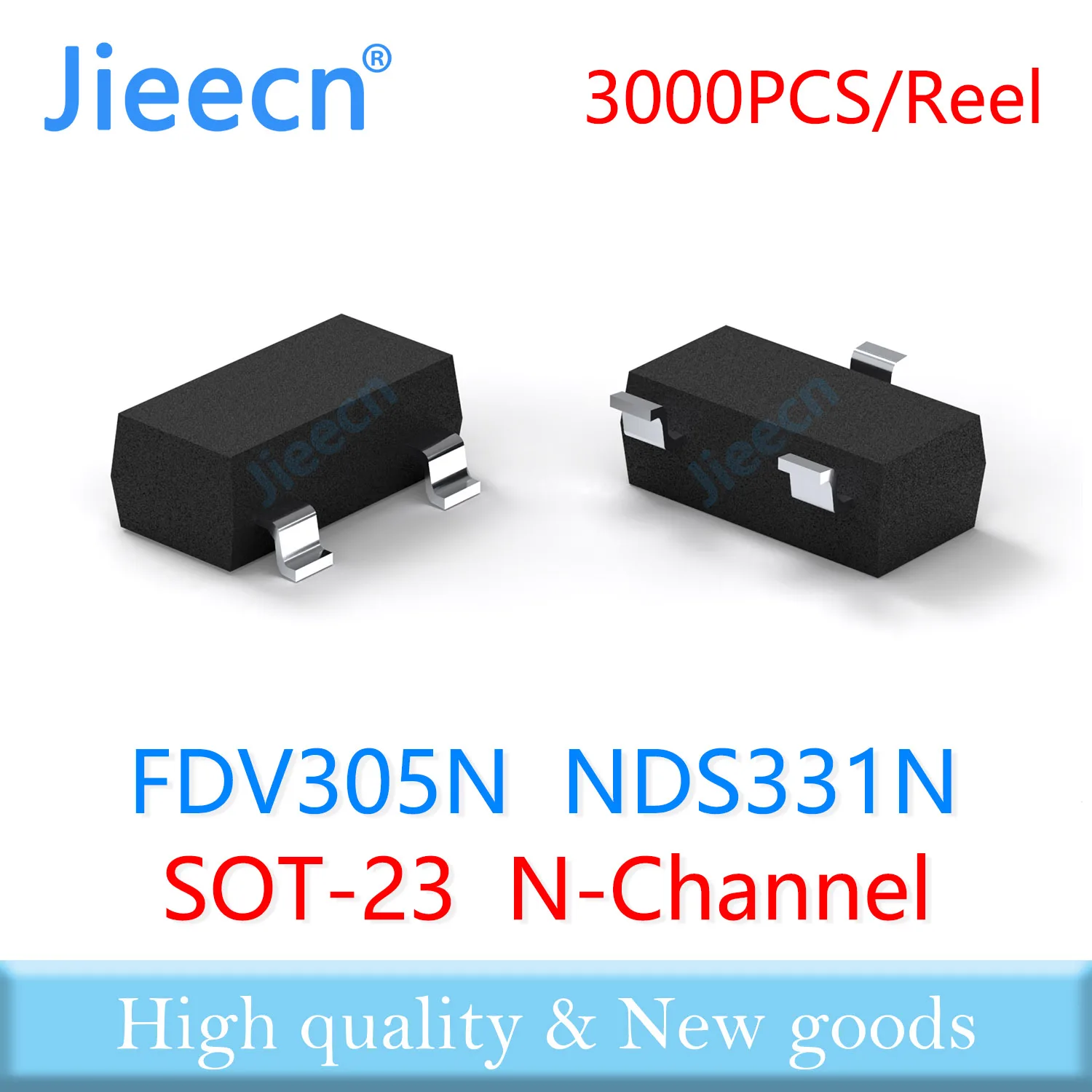 

Jieecn 3000PCS FDV305N NDS331N SOT23 N-Channel 20V 0.9A High quality Made in China FDV305 NDS331N FDV