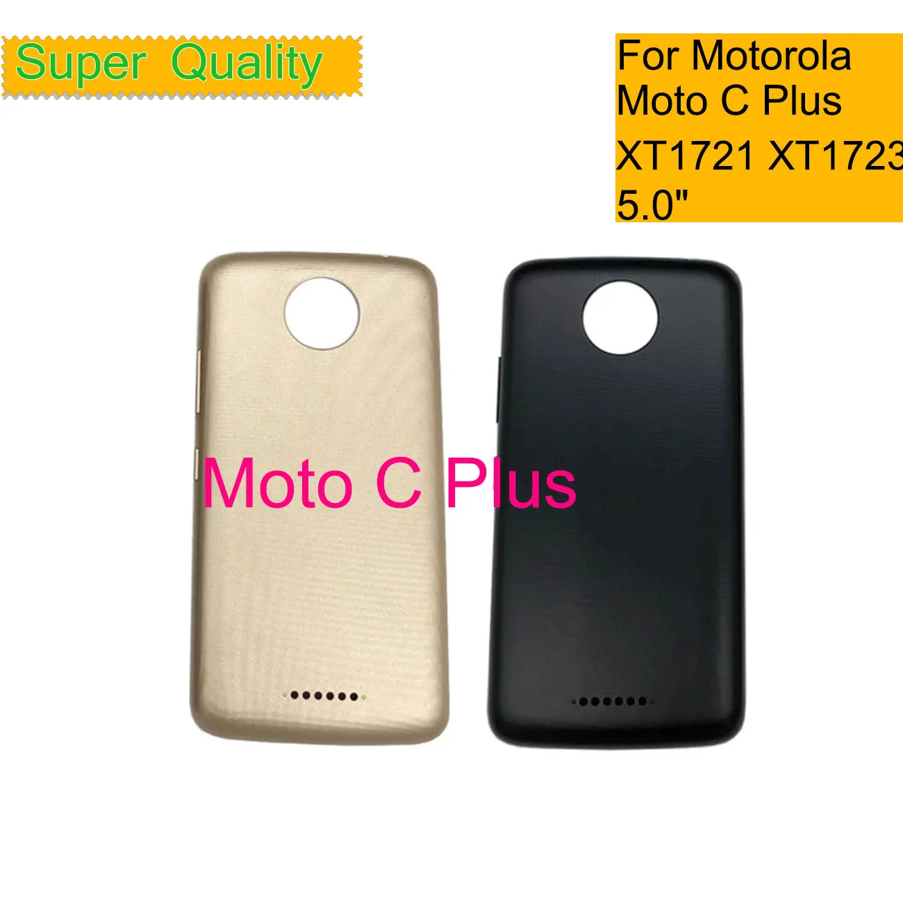 

10Pcs/Lot For Motorola Moto C Plus XT1721 XT1723 Housing Battery Cover Back Cover Case Rear Door For Moto C Plus Chassis Shell